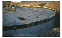 103 Sirkulært basseng under bygging